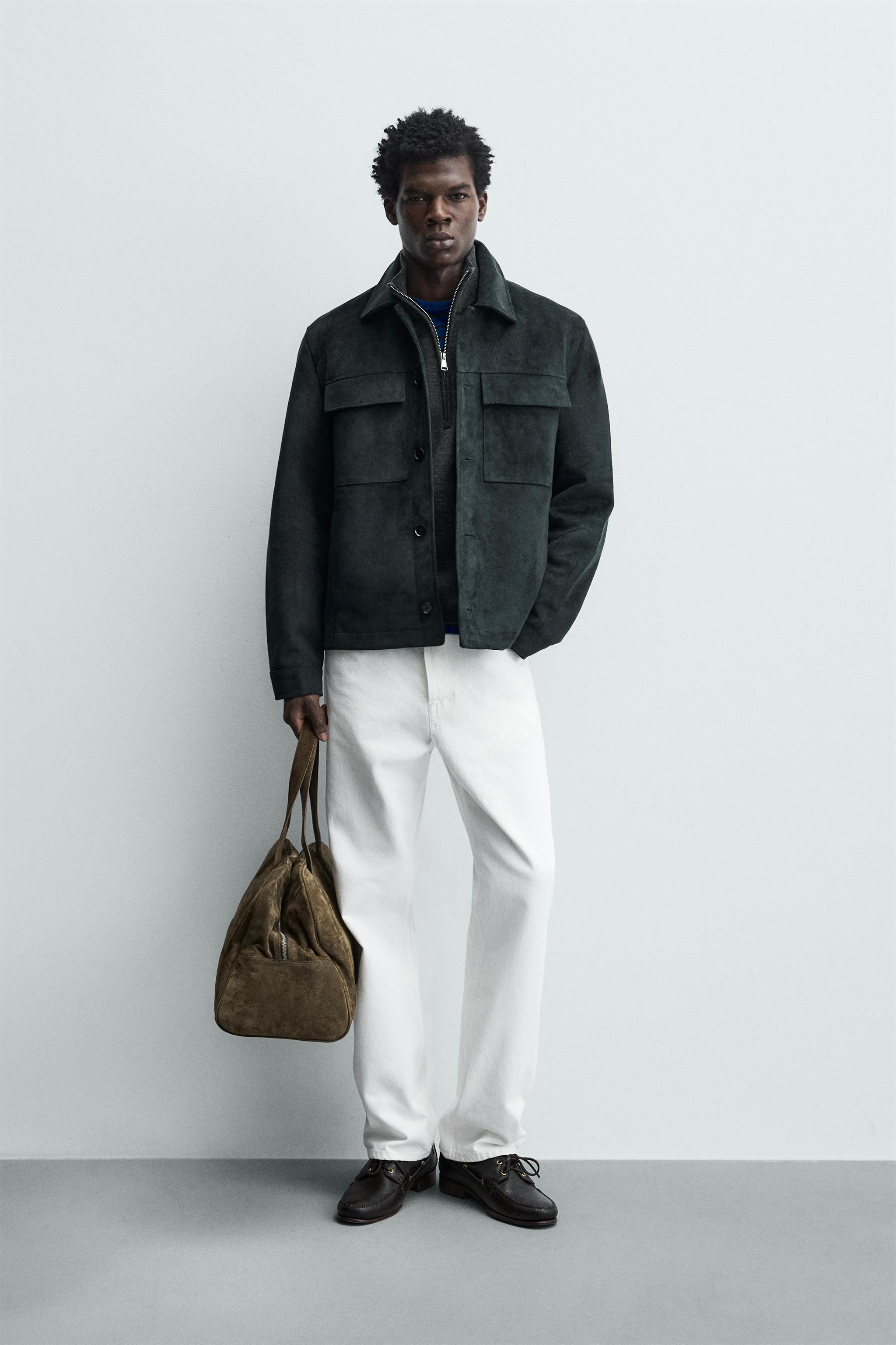 FAUX SUEDE OVERSHIRT